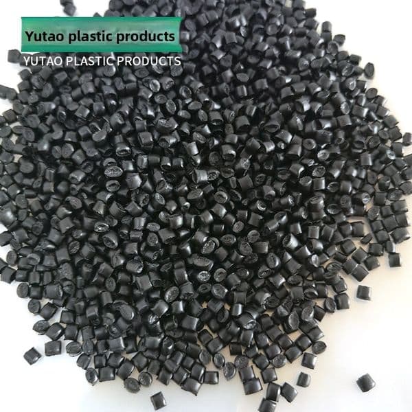 Recycled plastic copolymer granules, high hardness injection molding PP material, polypropylene black recycled environmentally friendly material