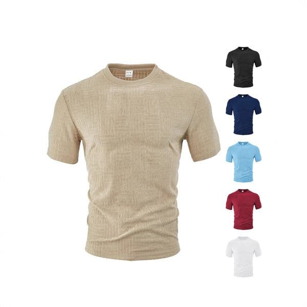 Men's Clothing European And Designer T-shirt American Summer Sports Casual Loose Neck Polo Towel Jacquard Fabric Designer Hoodie Men's Short Sleeve Polo Shirt
