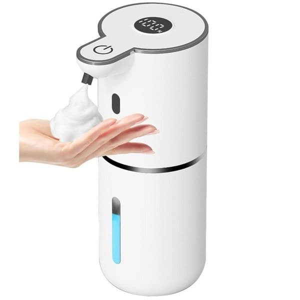 Automatic Liquid Soap Dispenser, Wall Mounted for Bathroom Kitchen Accessories, 380mL, USB Rechargeable, Foam Generator