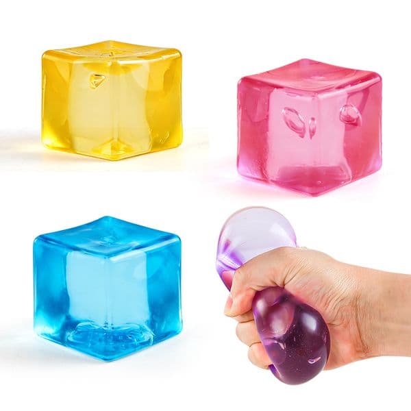 2026 Creative New Transparent Stereoscopic Ice Cube Maltose Decompression Toy Cube Pinching Pendant Factory Wholesale in Stock Free Shipping Fees By Sea
