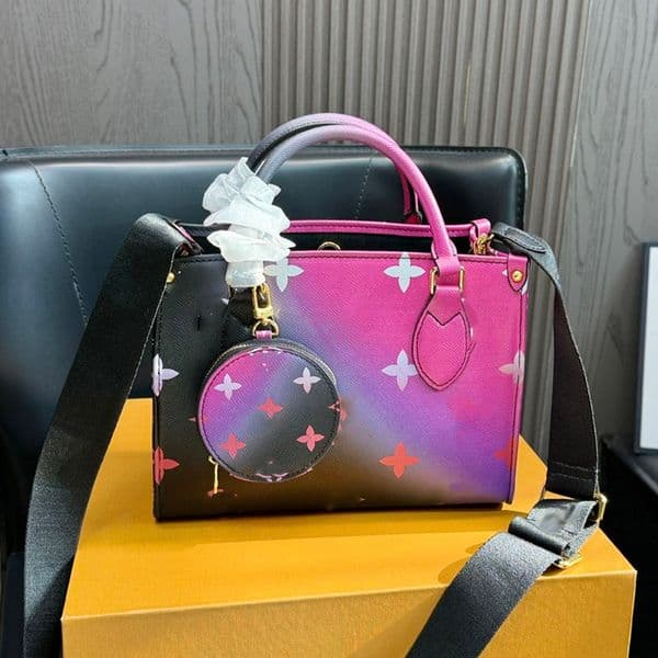 26ss Gradient color Women Luxurys Designers Totes Handbag Wallets Bag Messenger Purse Card Holder pouch Laptop Bag Messenger Bag 24cm