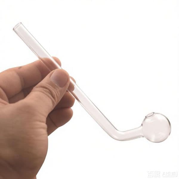 Wholesale 18cm Big Curved Glass Oil Burner Pipes Clear Thick heady glass collector Tube Handmade pipe for smoking accessories