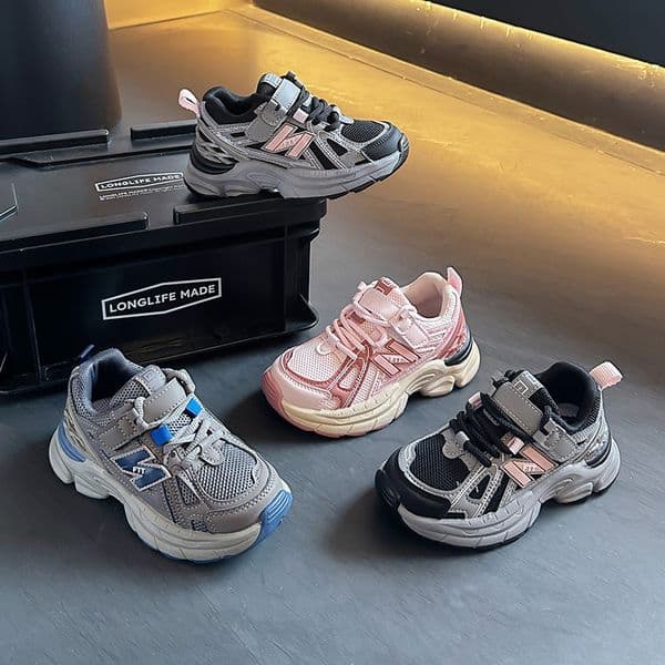 Kids Chunky Sneakers Boys Girls Fashion toddler running Mesh Non-Slip Casual Walking Shoes for Toddler Little Kid Free shipping
