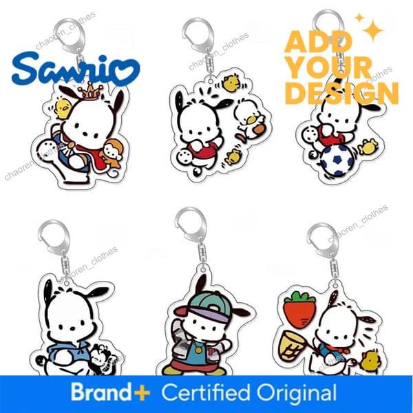 Luxury Goods Pochacco Cute Cartoon Dog Keychain Kawaii Keyring Bag Parts & Trendy Gift Designer