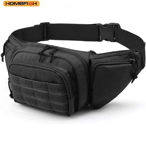 HOMEFISH Tactical Waist Pack Outdoor Hiking Waist Bag Sports Functional Bag Cycling Bag Bum Bag Multi-functional Tool Shoulder 260324