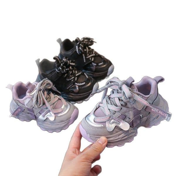 Boys Girls Kids Chunky Sneakers Fashion Retro Platform Non-Slip Lightweight Casual Walking Shoes for Toddler Daily Wear Free shipping