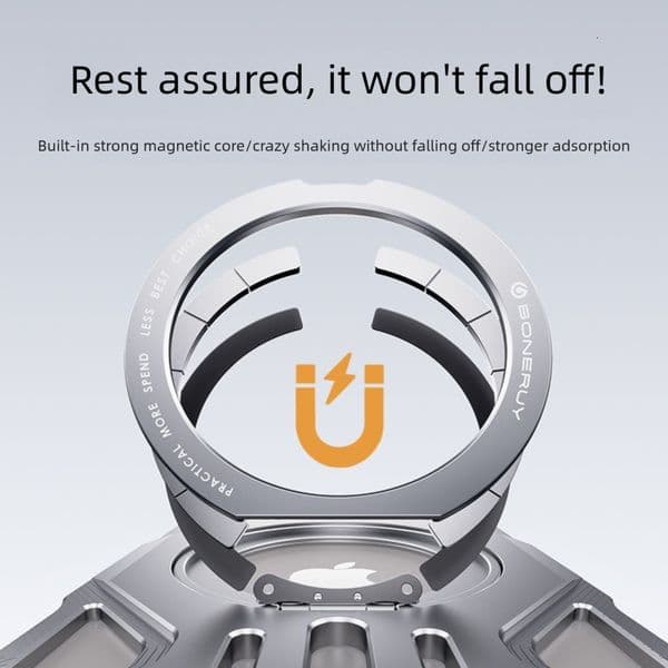 Compatible With Apple 17 Pro Max Aluminum Alloy Phone Full Edge Bare Feel Case Magsafe Magnetic Rotating Stand 3 432 c99