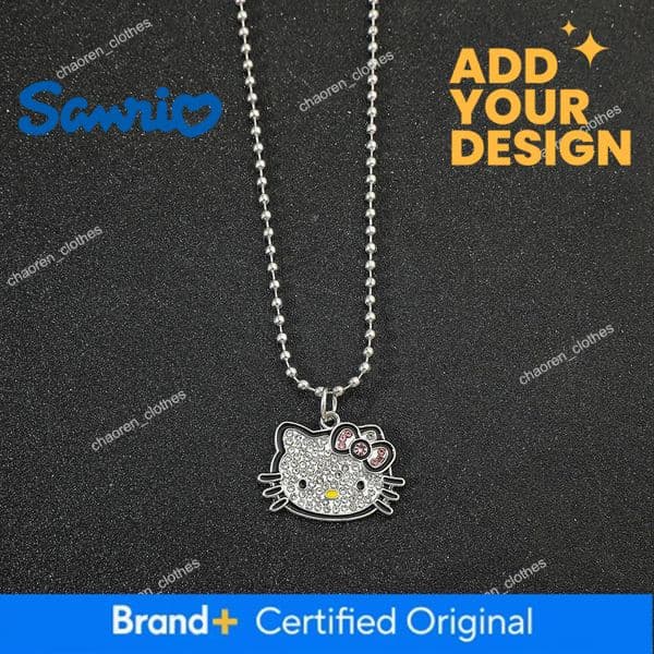 Designer Sanrio Hello Kitty Necklace Fashion Anime Figure Hello Kitty Pendant Necklace For Student Birthday Party Jewelry Gifts Luxury Goods
