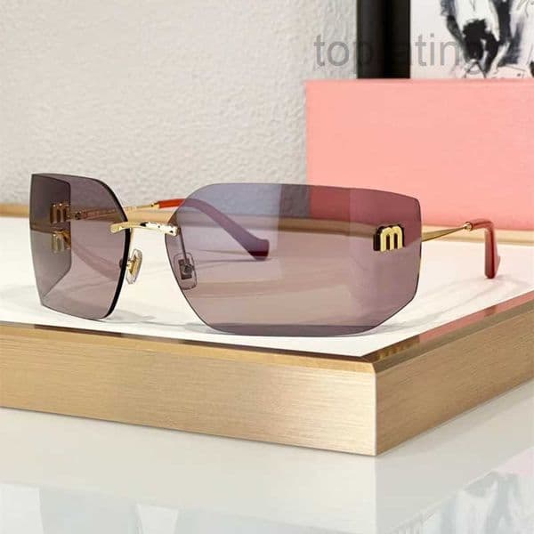 Designer Sunglasses Women Trend Frameless Curved Surface Lens Glasses Womens Luxury sun glasses