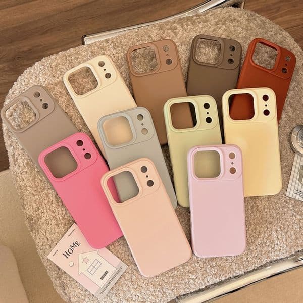 Ins solid color simple iPhone 17 Pro Max suitable for iPhone 15, 16, 13, 12 phone case, high-grade matte, anti-drop.