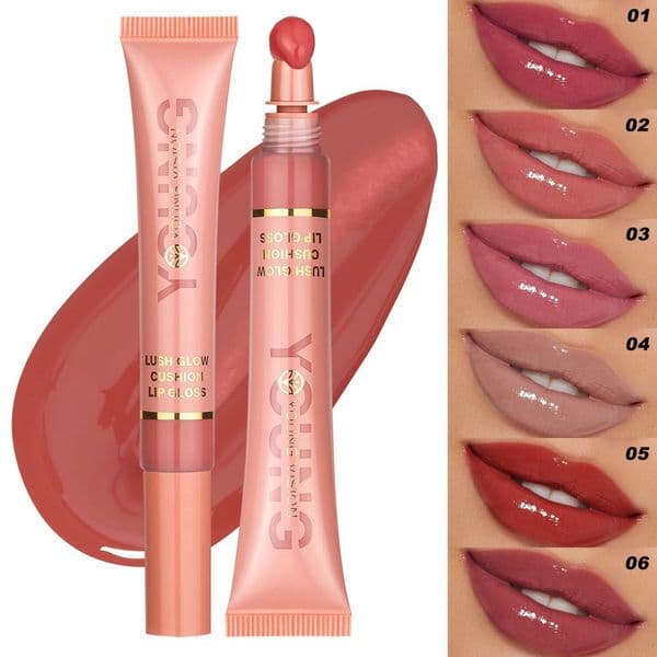 High-Shine Liquid Lip Gloss with Plush Squeeze Tube Design Easy, Perfect for Daily Dewy