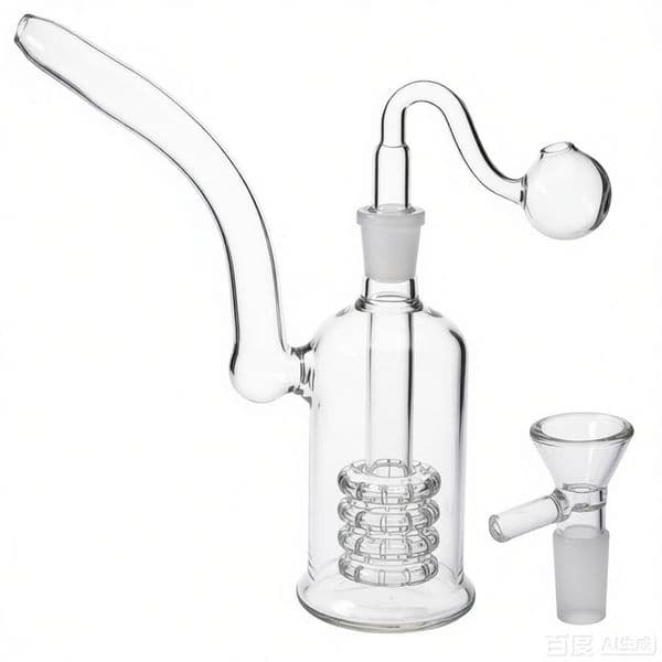 Thick heady Small Glass oil burner Bongs Water Pipes Bubbler Glass Beaker Hookahs Water Bong Smoking tobacco pipe With 14mm male smoking tobacco accessory