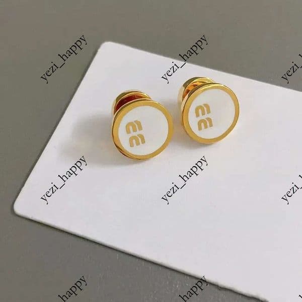 Brand Simple Women Luxury Designer Stud Crystal Rhinestone 18K Gold Plated Metal Letter Earrings for Girls Lovers Jewelry Gifts