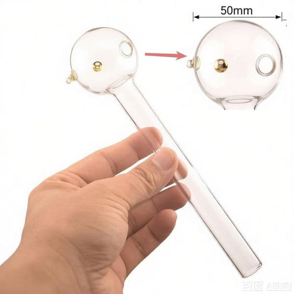 Wholesale New 20cm Big Glass Oil Burner HOOKAHS Glass hand straw pipe with 50ball Clear Thick oil burner pipes smoking with Colored balance dot
