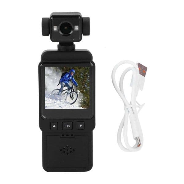 4K Digital WiFi Handheld Action Camera with Clamp IP65 Water Proof Smart Image Stabilization Multifunctional Use for Trav 26W0328