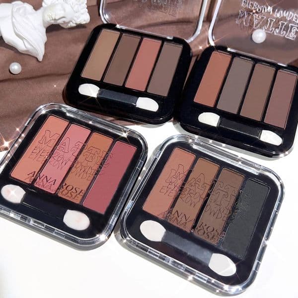 Four-color palette three-dimensional, natural, long-lasting color development, earthy shade eyeshadow makeup