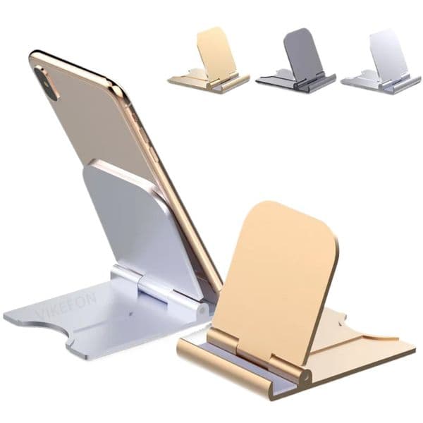 Universal Mobile Phone Holder Desktop Tablet Holder for iPhone 16 for iPad for Samsung for Xiaomi Adjustable Foldable Cell Phone Desk Stand