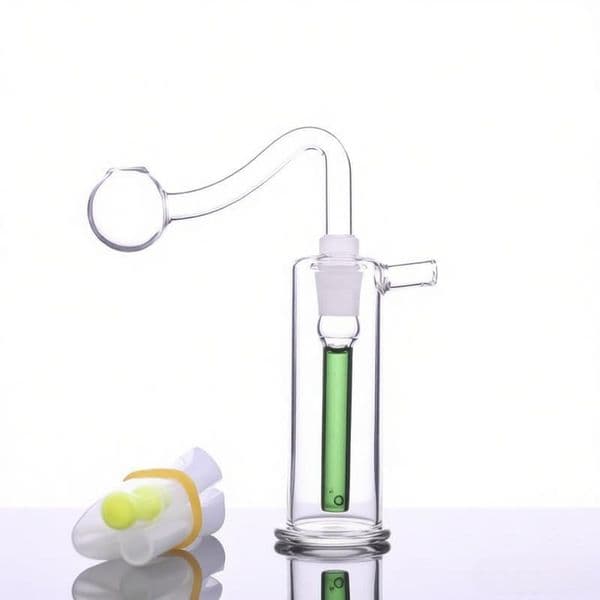 Travel cheap Pocket Mini 10mm Female Glass Oil Burner Bong Pipe Hookahs Bubbler with smoking oil banger and silicone hose Accessories
