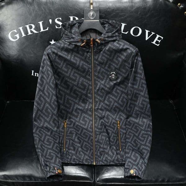 Autumn New Men's Turn-Down Collar Slim Fit Casual Thin Youth Printed Jacket Top Luanyun
