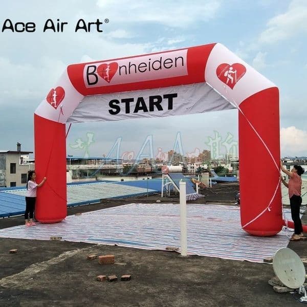 Exquisite Inflatable Start/Finish Arch With Heart For Race/Valentines Day/Advertising