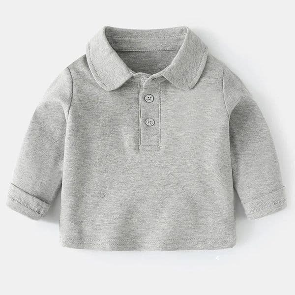 k1386 Baby POLO Shirt Long Sleeve T-shirt Boys Baby Girls Backing Spring Dress Kids Top Kids Shirt Casual Westernization