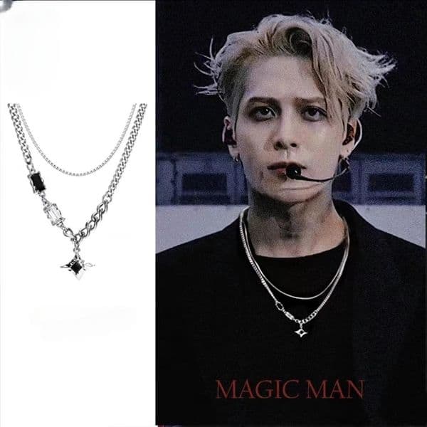 Designer luxury Star Double Layer Necklace Hip Hop Design Sense Niche Personality Accessories High-end Qixi Festival Men's and Women's Clavicle Chain