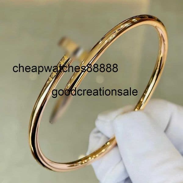 Nail brand designer jewellery Gold CNC V High Version Card Home Bracelet Coarse Edition Head and Tail Diamond Smooth Spring 18k Rose 8LFZ