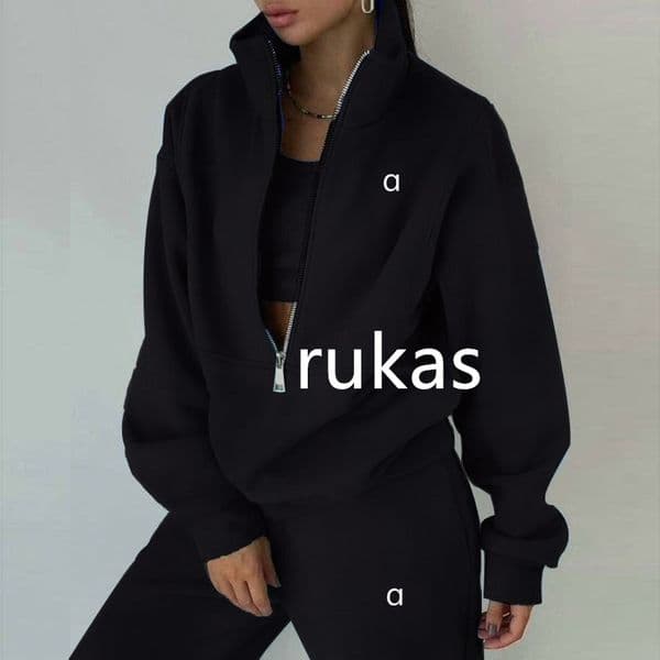 Half Zipper Womens Tracksuits Summer Outfits Two Piece Sets Letter jacquard Long Sleeve Hoodie Shirts And Pants Jogging Suits Sporting Clothing