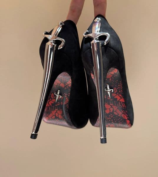 Sexy Designer Women Cesare Paciotti Sandals Shoes Dagger Heels Silver Metal Stiletto Heel Lady Pumps Sexy Party Dress Walking EU35-43 Original Box