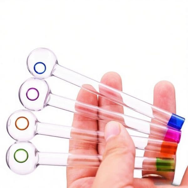 Wholesale Colorful 4inch Glass Oil Burner Pipe Mini cheap glass tube smoking pipes glass oil nails Water Hand Pipes Smoking Accessories