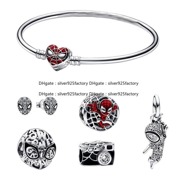 Spider series Pendant charm Bracelet for women DIY Bracelets necklace Earrings Bangle Beads Designer luxury Jewelry party gifts
