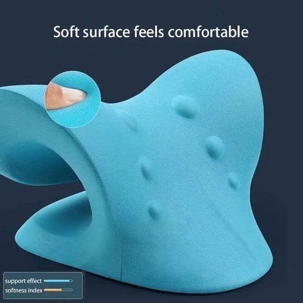 Neck Shoulder Stretcher Relaxer Chiropractic Traction Device Massage Pillow for Pain Relief Cervical Spine Alignment