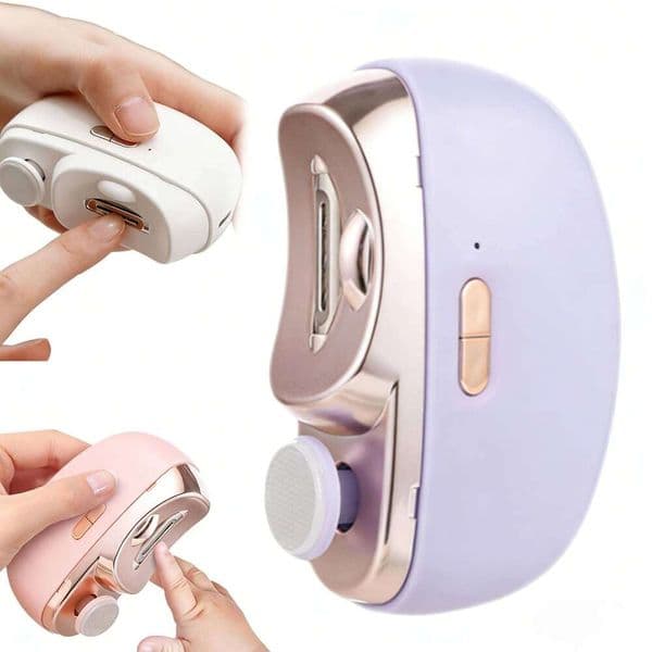 Electric Nail Clippers Automatic Anicure Trimmer With Light Adult Baby Fingernail Toe Scissors Pedicure Polishing Nails Cutter