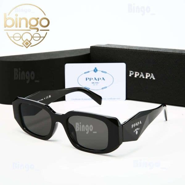 Triangular Signature Symbole Designer Sunglasses Men Women Luxury glasses Square Frame Shades Card Italy Streetwear Vintage Temple Eyewear With Box