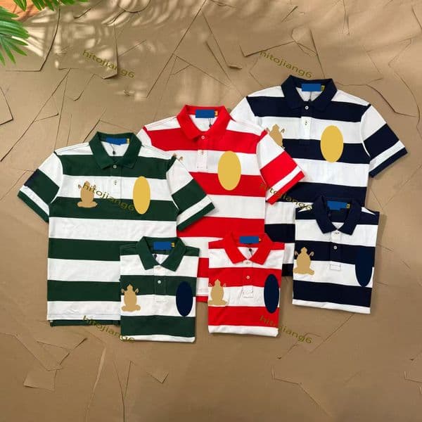 Men's European and American style coarse needle hollow knitted sweater with striped contrasting color casual polo shirt temperament versatile 668888