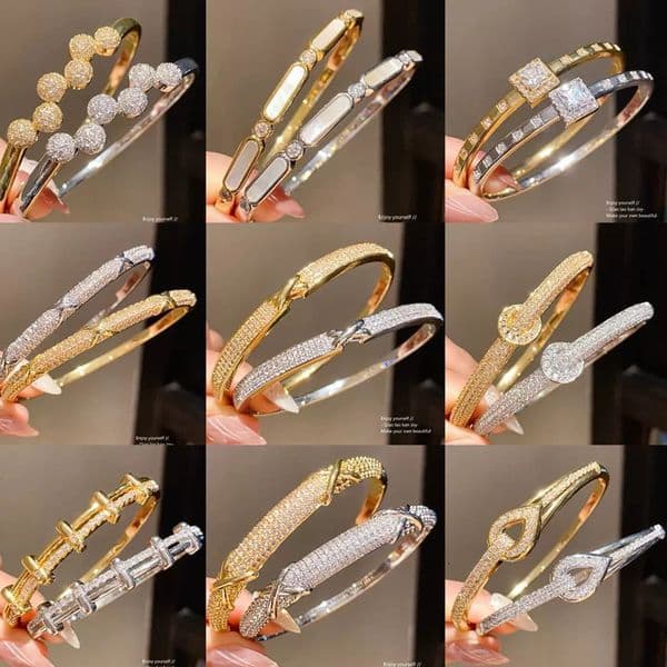 Jewlery Designer For Women 18K Real Gold Plated Zircon Clasp Bracelet Vintage Exquisite Fashion Light Luxury High-End Elegant Women's Jewelry