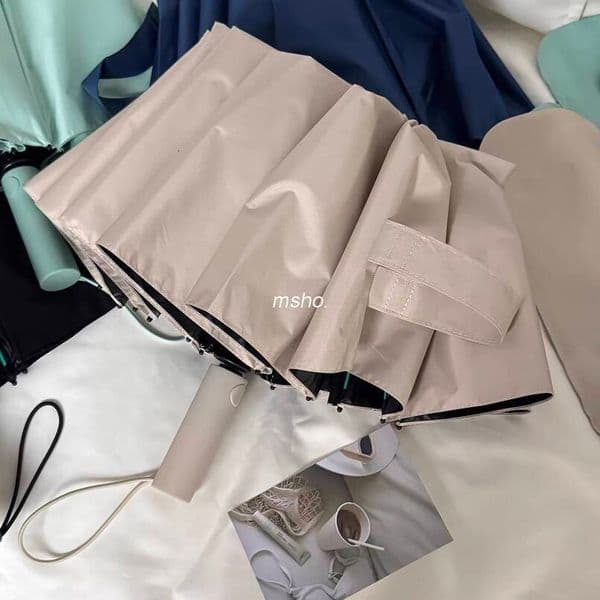 msho Rainstorm Special~ High-Value Solid Color Extra Large Dual-Use for Sun and Rain Women Strong Wind-Resistant Sunshade Umbrella Men Wholesale