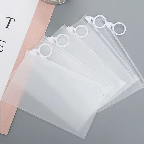 Frosted PVC Zipper Bag EVA Pull Loop Storage Bag Mouth Cover Bags Ice Sleeve Sock Packaging Bags Wholesale LX5541