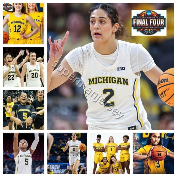 2026 Final Four Patch michigan wolveriness College women basketball jersey Olson Macy Brown Mila Holloway Daniels Fields Swords Sofilkanich Crockett Dudley