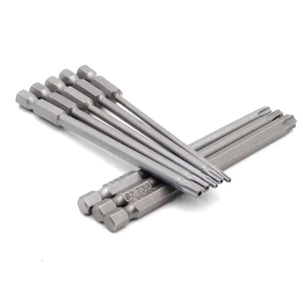 8pc 100mm S2 Magnetic Hex Screwdriver Head Hollow Plum Blossom Hole for Electric Drill Pneumatic Tool Accessories