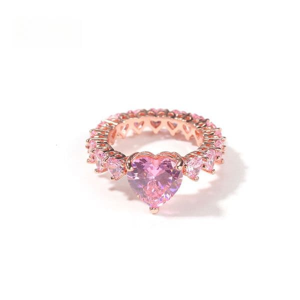 Designer Jewelry New Zircon Ring Fashionable Temperament Large and Small Heart Full Zircon Women Ring Niche Design Trend Gift Luxury brand accessories