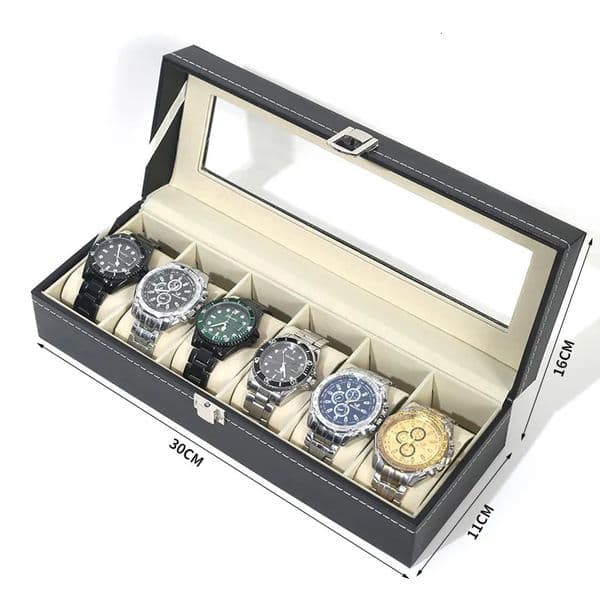 PU Leather Watch Organizer Box Watch Display Case Watch Travel Organizer Tray Watch Collection Storge Holder For Women 260430