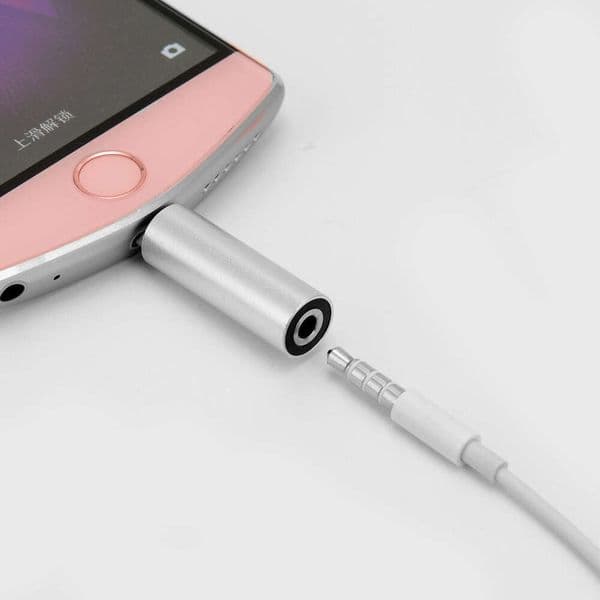 DC3.5mm headphone to type-c round aluminum shell suitable for TYPE-C interface audio listening universal adapter
