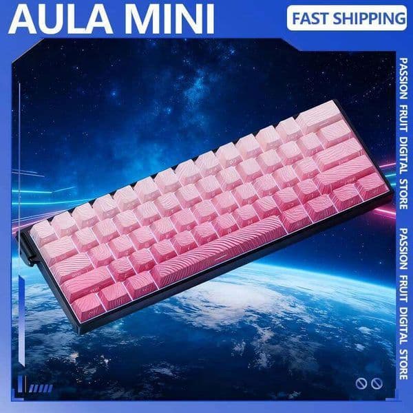 AULA MINI 60HE Pro Series Magnetic Switch Keyboard Three-mode RGB RT0.01mm 8K Scan Rate 4000mAh Battery Life for E-sports Games S260430