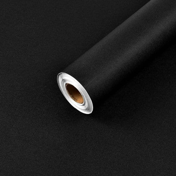 40Cm Width Self-Adhesive Film Black Matt Thickened Sticker Furniture Kitchen For Cupboards Tables Wall DIY Renovation Wallpaper