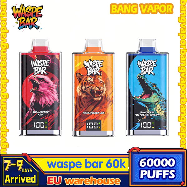 WASPE 60k PUFFS Flavor Disposable Vape gear power Electronic Cigarette 60000 puff Vape Pen waspe bar Vapes EU Warehouse