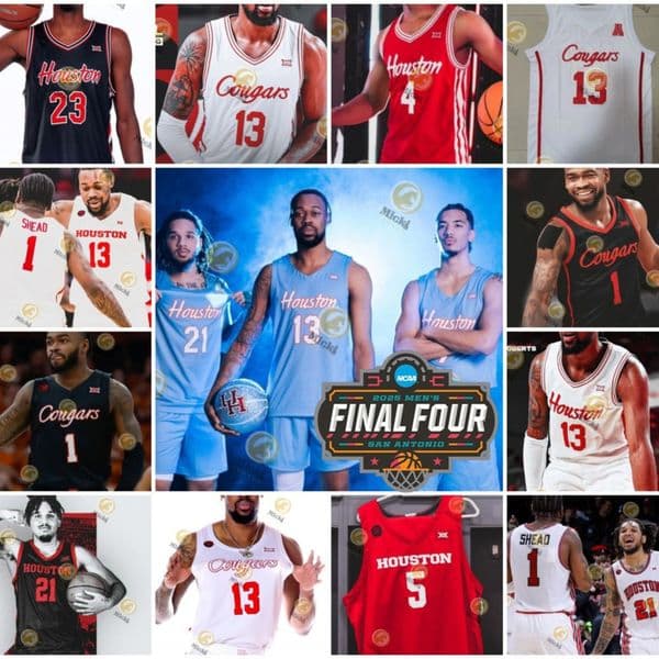 2025 FINAL FOUR XII Basketball jersey Clyde Drexler Hakeem Olajuwon MichaelYoung Elvin Hayes Jonathon Simmons Mens Custom Stitched HoustonCougars Jerseys