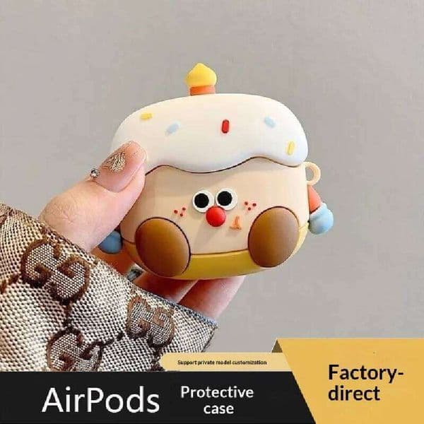 Cute cartoon cake, suitable for BT wireless earphone airpods4 silicone protective case Creative Pro2 26W0504