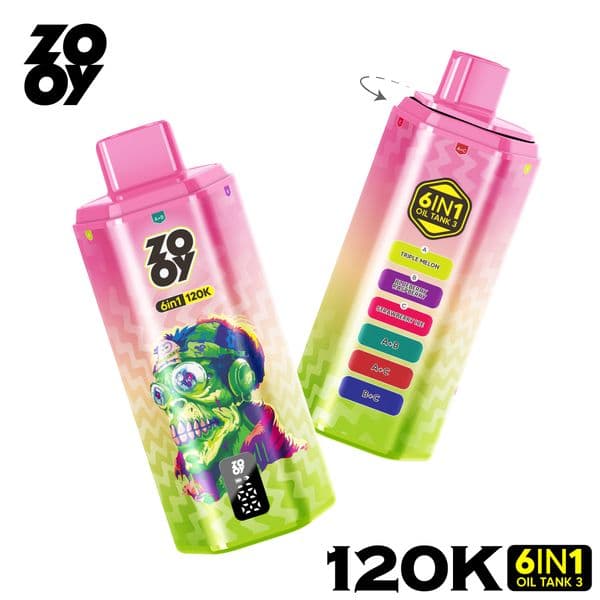 Zooy Disposable Vape ZOOY 6 IN 1 120K Vapers 45k 60k 150k E-Cigarette 80k 70k 200k EU Vaper and cigarette
