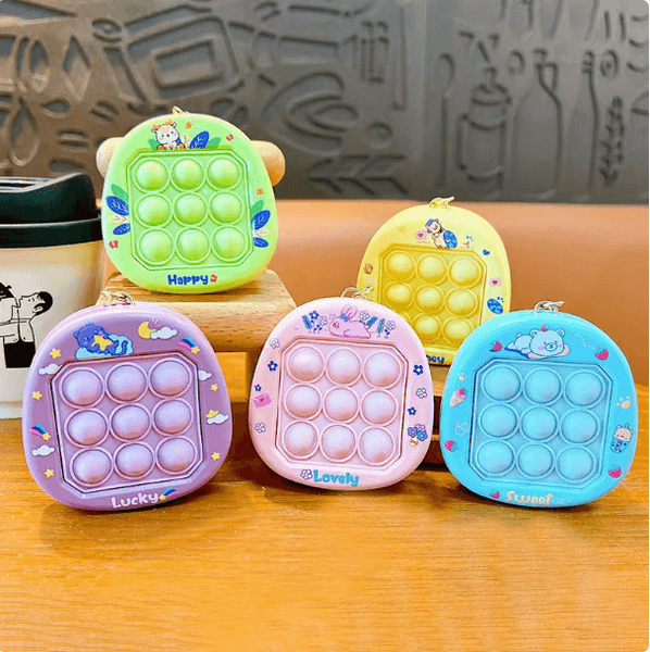 Pop It Whack-a-Mole Handheld Fidget Toy Portable Bubble Popping Game Mini Sensory Stress Relief Toys for Kids Adults Anxiety Calming